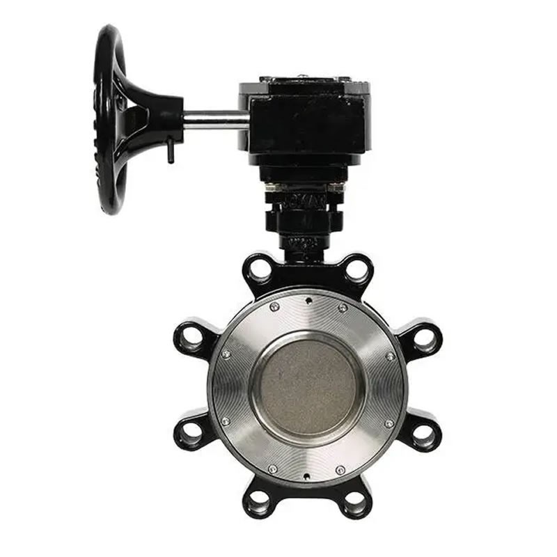 Jomar HPBFV-600-CS-300-GO Lug Style Butterfly Valve HP Epoxy Coated Carbon Steel RPTFE SS Disc ANSI Class 300 ISO 5211 Gear