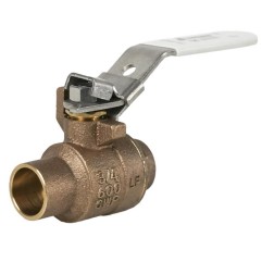 Jomar S-200CSSG-LH Bronze Ball Valve Lead Free 2 Piece Full Port Solder