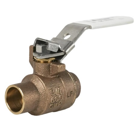 Jomar S-200CSSG-LH Bronze Ball Valve Lead Free 2 Piece Full Port Solder