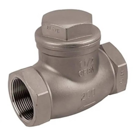 Jomar T-550 Horizontal Swing Check Valve Stainless Steel Threaded