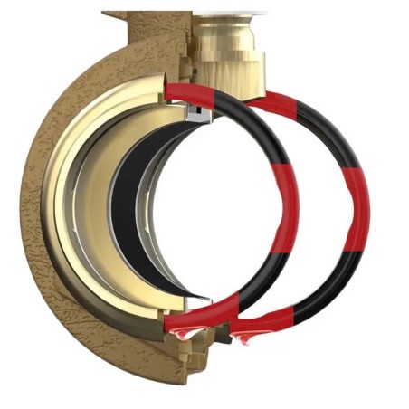 Jomar JP-100G Lead Free Brass Ball Valve 2 Piece Full Port Press Connection with Leak Detection O-Rings 250 WOG