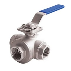 Jomar A850TL Direct mount S-Steel Ball Valve L or T Port Threaded