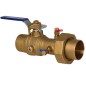 Jomar Terminator B Manual Balancing Valve 1/4 Turn Solder Connection Union End with Integrated Ball Valve 600 WOG