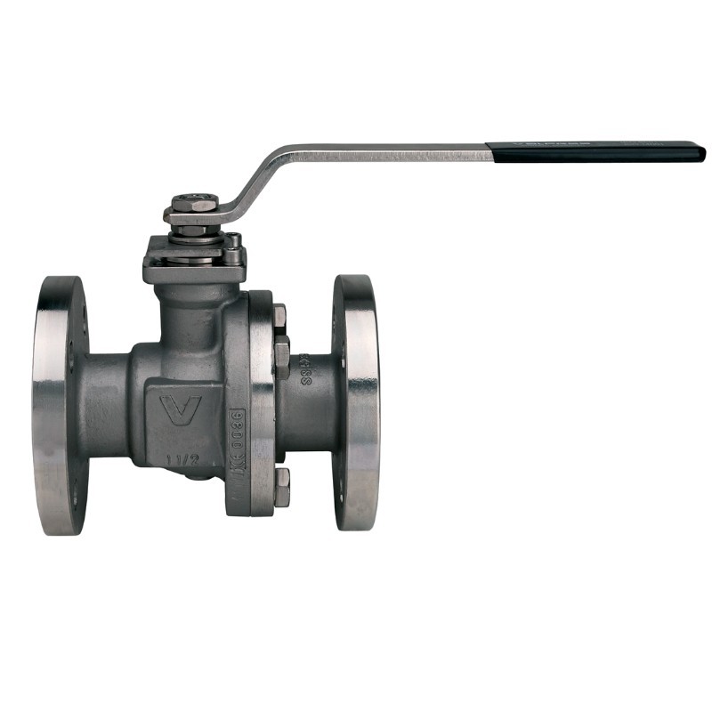 Valpres 761030 Válvula bola Brida ANSI 300 de Acero Inox. Segura contra incendios Cuerpo dividido ISO 5211 Vástago doble D