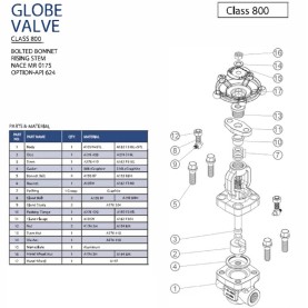 Chicago Valves 384 Válvula de Globo SW, 1/4"-2"