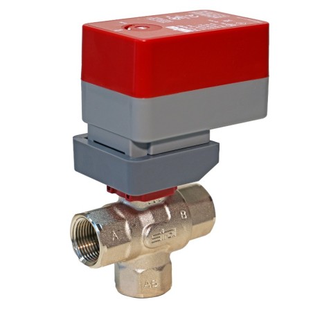Siral CVW 3/4" Válvula Bola Caracterizada Latón FNPT BV SS Cv 4.7-14