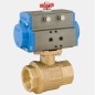 Bonomi 8P0135 with 253N 2-Way Direct Mount Brass ball valve full port FNPT Thread with Valbia Double Acting Pneumatic Actuator