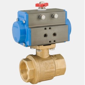 Bonomi  8P0136 Series Brass Ball Valve and Pneumatic Actuator Package