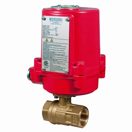Bonomi EXM8E068LF with 253NLF 2-Way Brass Valve and Electric Actuator