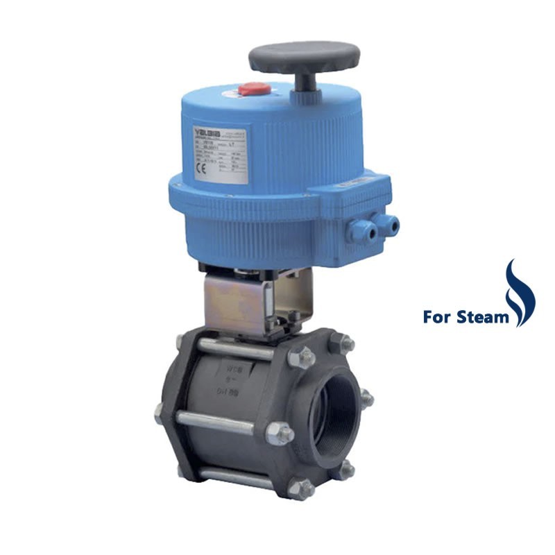 Bonomi 8E710065 with 710065 3-piece Carbon Steel 2-way Ball Valve BW ends and Valbia Electric Actuator