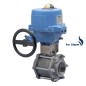 Bonomi M8E710064 with 710064 Ball Valve for Steam 3-piece Carbon Steel 2-way SW ends and Valbia Electric Metal case Actuator