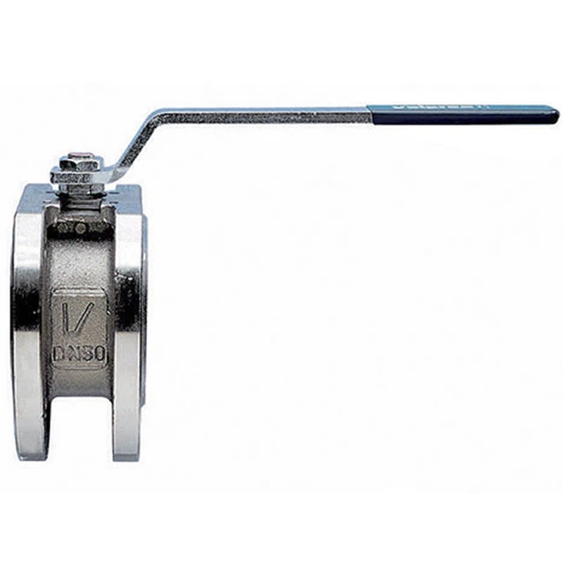 Valpres 720016 Wafer Style Ball Valve Stainless Steel Full Port ANSI class 150 Flanged and Blow out proof stem