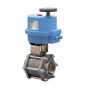 Bonomi 8E710190 with 710190 Ball Valve NPT Full port 3-piece S-Steel 1000 WOG and Valbia Electric Actuator Plastic enclosure