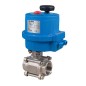 Bonomi 8E0721 with 721LL Ball Valve SW Full Port 3-piece S-Steel 1000 psi and Valbia Electric Actuator Plastic enclosure