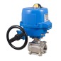 Bonomi M8E0721 with 721LL Ball Valve SW Full Port 3-piece S-Steel 1000 psi and Valbia Electric Actuator Metal enclosure