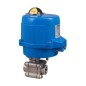 Bonomi M8E0730 with 730LL HP Ball Valve SS NPT Full port 3-piece 2 way 2160 psi and Valbia Electric Actuator Metal enclosure