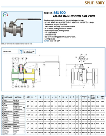 Valpres 68J100 Valve Specification