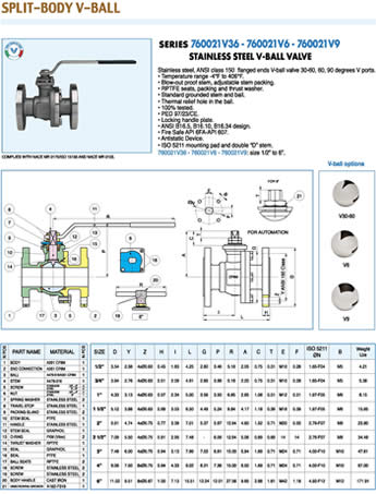 Bonomi 760021V Specification