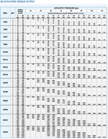 SR Actuator Torque